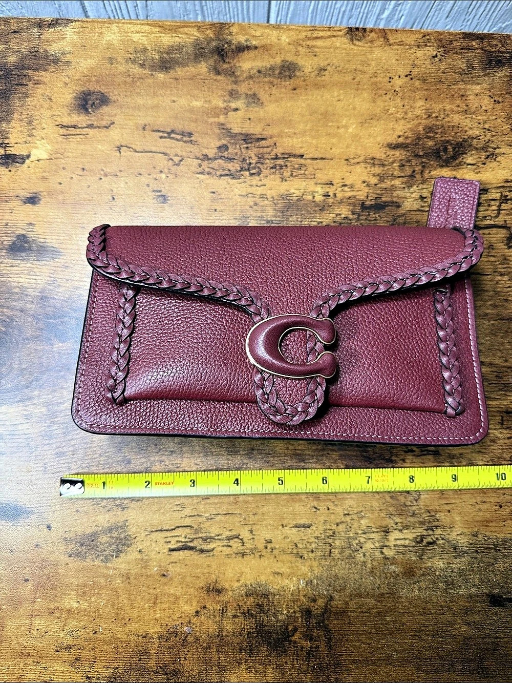 Coach Tabby Messenger 19 with Braid Burgundy Crossbody